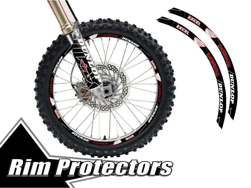 17 & 19 INCH DIRT BIKE RIM PROTECTORS WHEEL DECALS TAPE GRAPHICS